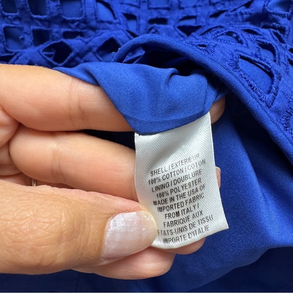 Milly Blue Chloe Illusion Net Dress - Picture 6 of 12